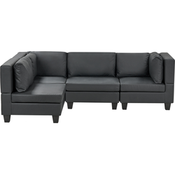 Beliani UNSTAD - Modulaire Sofa-Zwart-Kunstleer