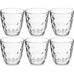 Secret de Gourmet water/sap glazen Fabi - 6x stuks - 250 ml - glas - Drinkglazen