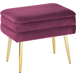 Beliani ODESSA - Hocker-Rood-Fluweel