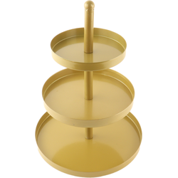 OTIX Etagere - 3 Laags - Serveertoren - Serveerschaal - Goud - Metaal - IRONA