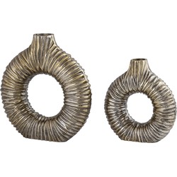 PTMD Vaas Jiss - 26x6x26 cm - Aluminium - Goud