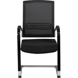 Pippa Design bezoekersstoel vergaderstoel - zwart netstofhoes