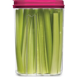 Plasticforte Voedselcontainer strooibus - roze - 1500 ml - kunststof - voorraadpot - Voorraadpot