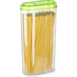 Plasticforte Voedselcontainer strooibus - groen - 2350 ml - kunststof - voorraadpot - Voorraadpot