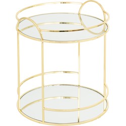 Etagère Organizer 2 laags Mirror Tray – Goudkleurig - Ø21 x H23 cm