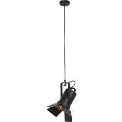 Mexlite hanglamp Carree - zwart - metaal - 3379ZW