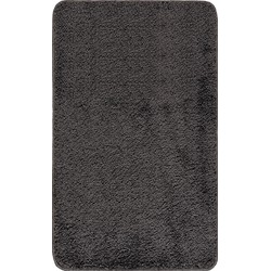 Badkamer Vloerkleed, Douchemat, Toiletmat - Machinewasbar Antislip Hoogpolig Badkleed JUNE - Grijs - 80x50 cm