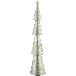 House of Seasons Kerstboom - L14,5 x B8 x H68 cm - Metaal - Zilver