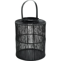 PTMD Orise Black iron lantern round wire powder coatedS