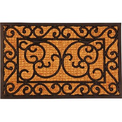 Deurmat - klassiek - 60 x 40 cm - rubber/kokos - schoonloopmat - Deurmatten