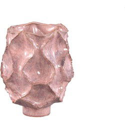 PTMD Bloempot Cu - 20x20x25 cm - Keramiek - Roze