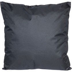 Anna's collection Buiten of tuin sier kussens - zwart - 45 x 45 cm - binnen/buiten - Sierkussens