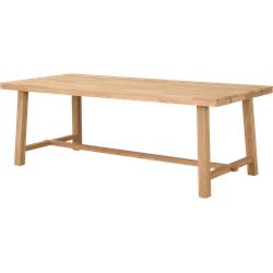 Brooklyn verlengbare houten eettafel naturel - 220 x 95 cm