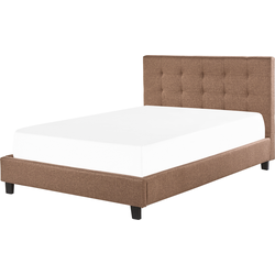 ROCHELLE  - Tweepersoonsbed - Bruin - 140 x 200 cm - Polyester