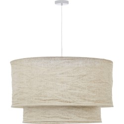 Kave Home - Lampenkap van beige linnen voor plafondlamp Mariela Ø 60 x 40 cm