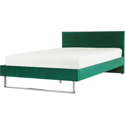 BELLOU  - Tweepersoonsbed - Groen - 140 x 200 cm - Fluweel