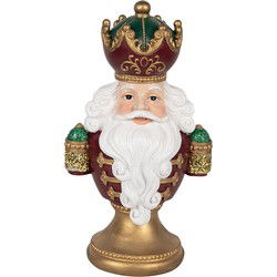 Clayre & Eef Kerstdecoratie Beeld Kerstman Rood Kunststof