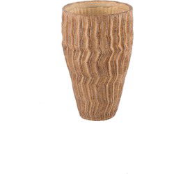 PTMD Bloempot Zanaya - 19x19x31 cm - Cement - Bruin