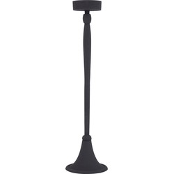 PTMD Zival Black Casted Alu Candleholder Round High