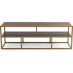 Stalux Tv-meubel 'Luuk' 150cm, kleur goud / bruin hout
