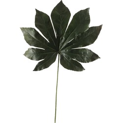 Donkergroene vingerplant kunsttak 55 cm - Kunstplanten