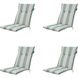 Madison -  Tuinstoelkussen Lage Rug Banda kaki - Ca. 105x50 cm - Set van 4