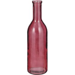 Mica Decorations Rioja Fles Vaas - H50 x Ø15 cm - Gerecycled Glas - Bordeaux