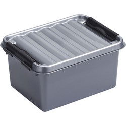 Sunware opbergbox - grijs - 2L - 20 x 15 x 10 cm - Opbergbox