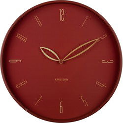 Karlsson - Wandklok Petals - Rode oker- Ø40cm