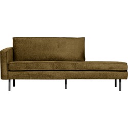 BePureHome Daybed Left Rodeo - Structure Velvet - Brass - 85x203x86
