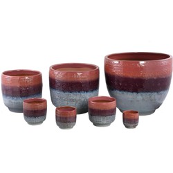 PTMD Bloempot Elana - 30x30x29 cm - Keramiek - Paars