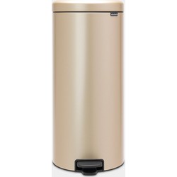 NewIcon Pedaalemmer, 30 liter, kunststof binnenemmer - Metallic Gold