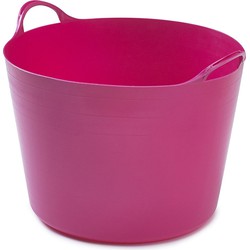 Flexibele emmer - 39 liter - Kunststof - Roze - 43 x 49 x 37 cm - Wasmanden