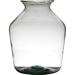 Transparante luxe grote vaas/vazen van glas 40 x 29 cm - Vazen