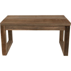 Clayre & Eef Plantentafeltje  38x18x19 cm Bruin Hout Rechthoek Plantenstandaard