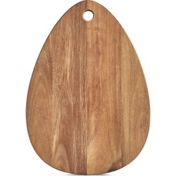 Zeller Druppel vormige houten snijplank - acacia hout - 29 x 40 cm - Snijplanken