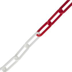 Kunststofketting rd/wt 40x6mm p/m