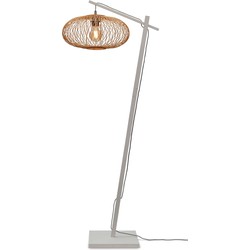 Vloerlamp Cango - Bamboe Wit/Naturel - 62x40x150cm