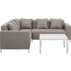 BELIZE - Loungeset voor 5 - Taupe - Polyester