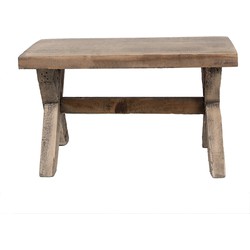 Clayre & Eef Plantentafel  24x13x14 cm Bruin Hout Kruk