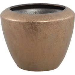 PTMD Bloempot Kyleigh - 25x25x19 cm - Keramiek - Brons