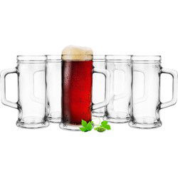 Glasmark Bierglazen - Bierpullen - 6x - 500 ml - glas - Oktoberfest - Bierglazen