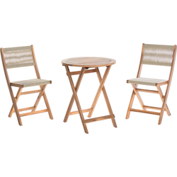 PROSSEDI - Bistroset - Beige - Acaciahout