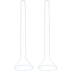 MSV Wc/toiletrolhouder reservoir - 2x - metaal - wit - 50 cm - Voor 5 rollen - Toiletrolhouders