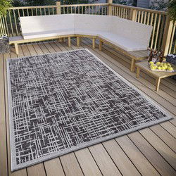 Buitenkleed - Telu Grijs/Antraciet - 115 X 170 CM