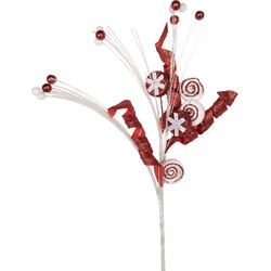 Clayre & Eef Kerstdecoratie Lolly 42 cm Rood Kunststof