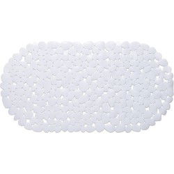 Wicotex Douchemat - ovaal - wit - steentjes - 68 x 35 cm - Badmatjes