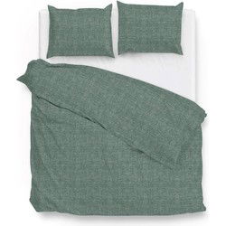 Zo Home Dekbedovertrek Katoen Lino Linnen Look - emerald green 240x200/220cm