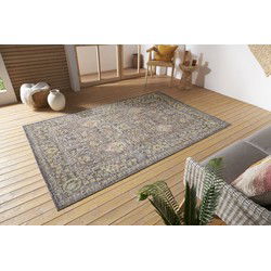 Vintage Binnen- En Buitenkleed - Luxor Grijs / Multi - 160 X 235 CM