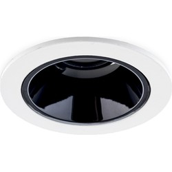 Groenovatie LED Inbouwspot 5W Dimbaar, Kantelbaar, Wit/Zwart, Rond, Ø64mm, Warm Wit